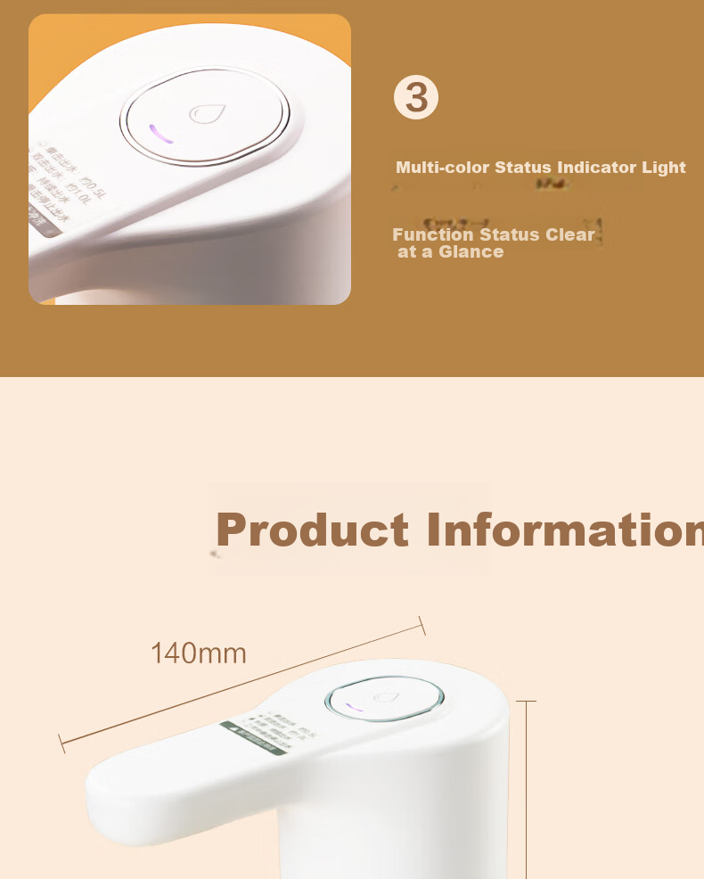 Deli Electric Water Dispenser Pump for Bottled Water, Automatic Mineral Water Pump, Water Jug And Purified Water Dispenser 11