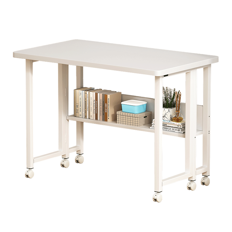 Jingzhihongwei Folding Computer Desk, Bedroom Home Desktop, Student Writing Desk, Simple Modern Writing Table, Mobile Work Office Desk