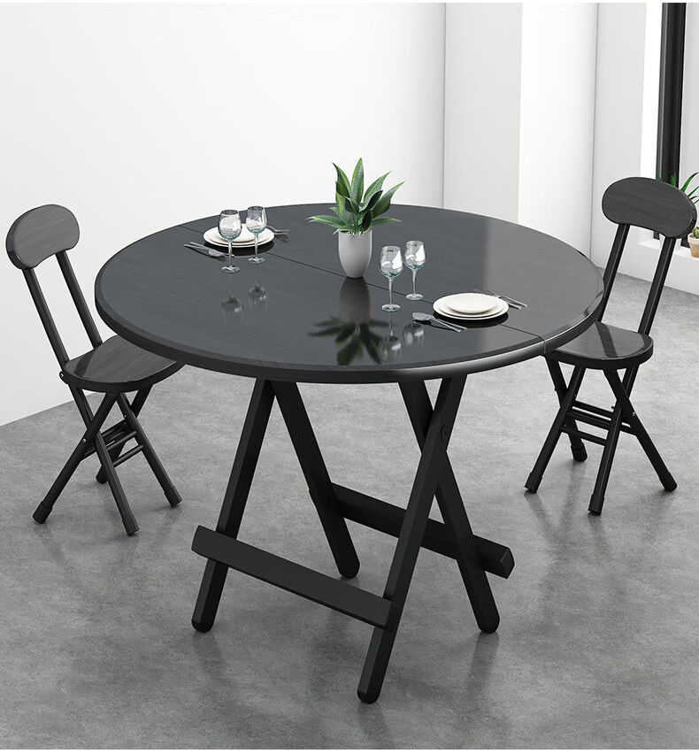 Chibailun Foldable Table, Home Dining Table, Simple Dining Table for Small Apartments, Balcony Round Table, Portable Market Stall Table 7