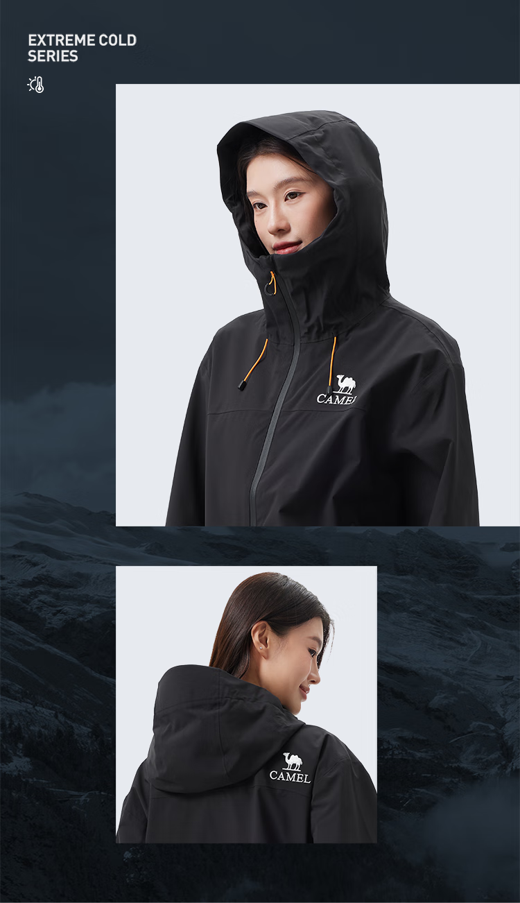 CAMEL Outdoor Hooded Loose-Fit Triple-Protection Casual Jacket, Short Coat, 3XL 10