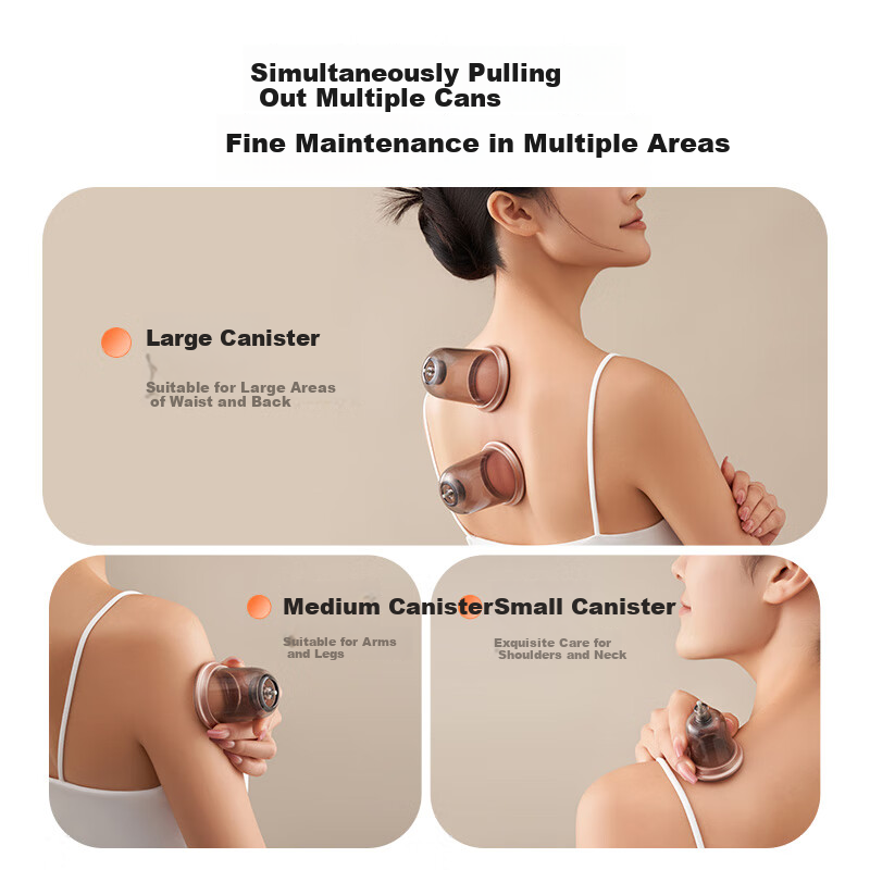 HITH Xingman Intelligent Cupping Device, Home-Use Gua Sha Instrument, Electric Gua Sha Machine, Negative Pressure Leg And Back Meridian Dredging All-In Smart Device for Whole Body, Gift for Elders And Parents - G2