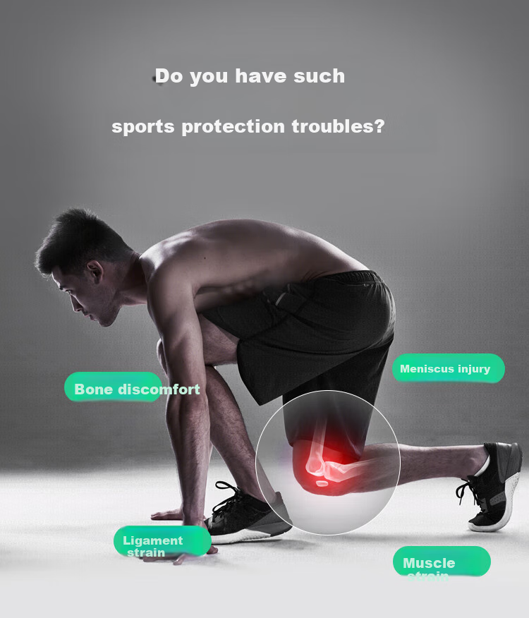 JD Original X380 Sports Knee Brace for Running And Basketball, Patella Fixation Meniscus Knee Protector, Single Piece L 3