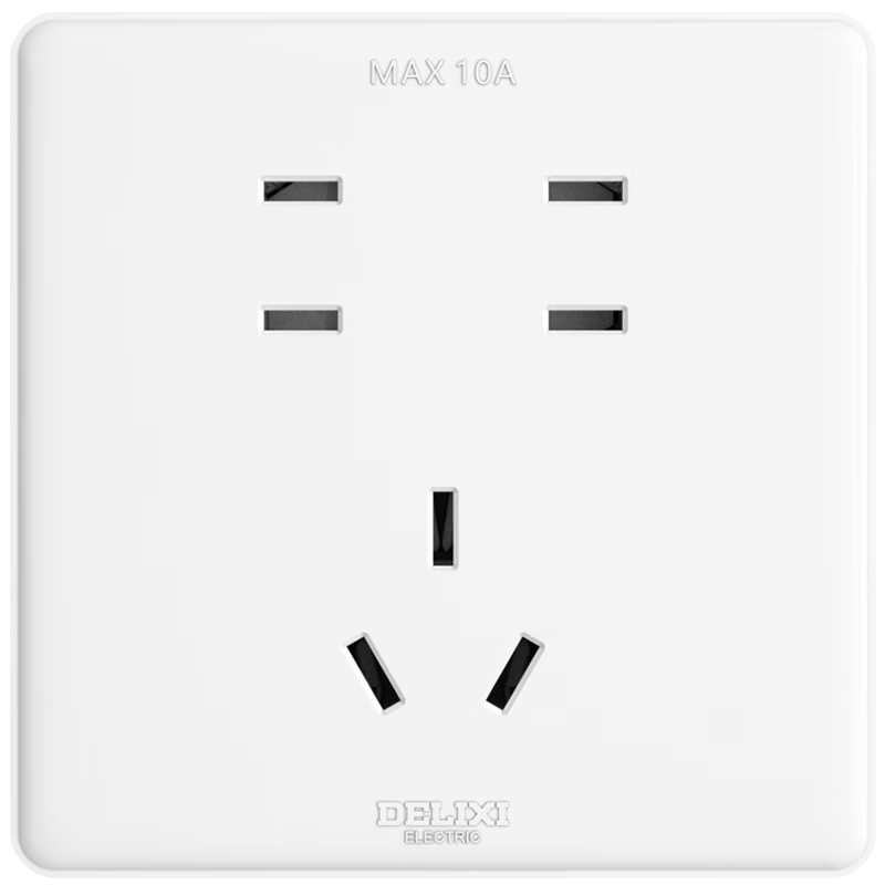 Delixi Switch Socket Panel CD815 Series Seven-Hole Socket QSE862ZS
