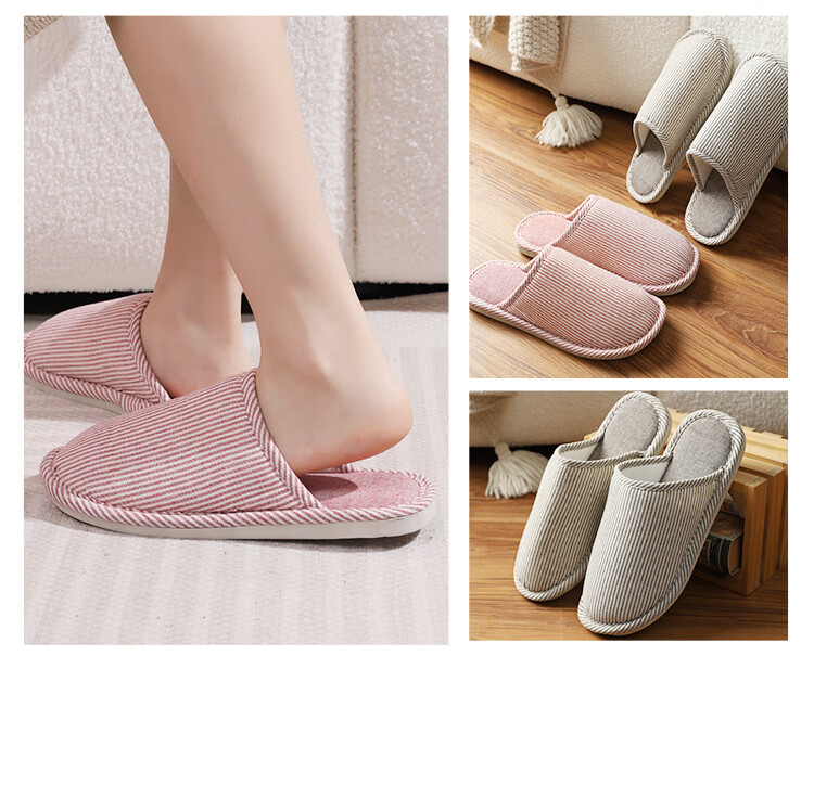 FOOTOPPO Slippers for Men And Women, Non-Slip Comfortable Cloth Slippers, Home Shoes for Couples, Large Size Men's Slippers 16