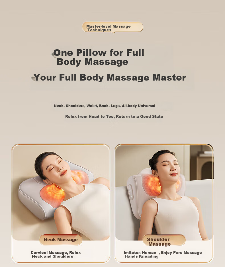 AUX Cervical Massager 4332 (Rechargeable Gift Box Set), Back And Neck Massage Device Pillow, Shoulder And Neck Pain Relief Tool, Mid-Autumn Festival Gift 18