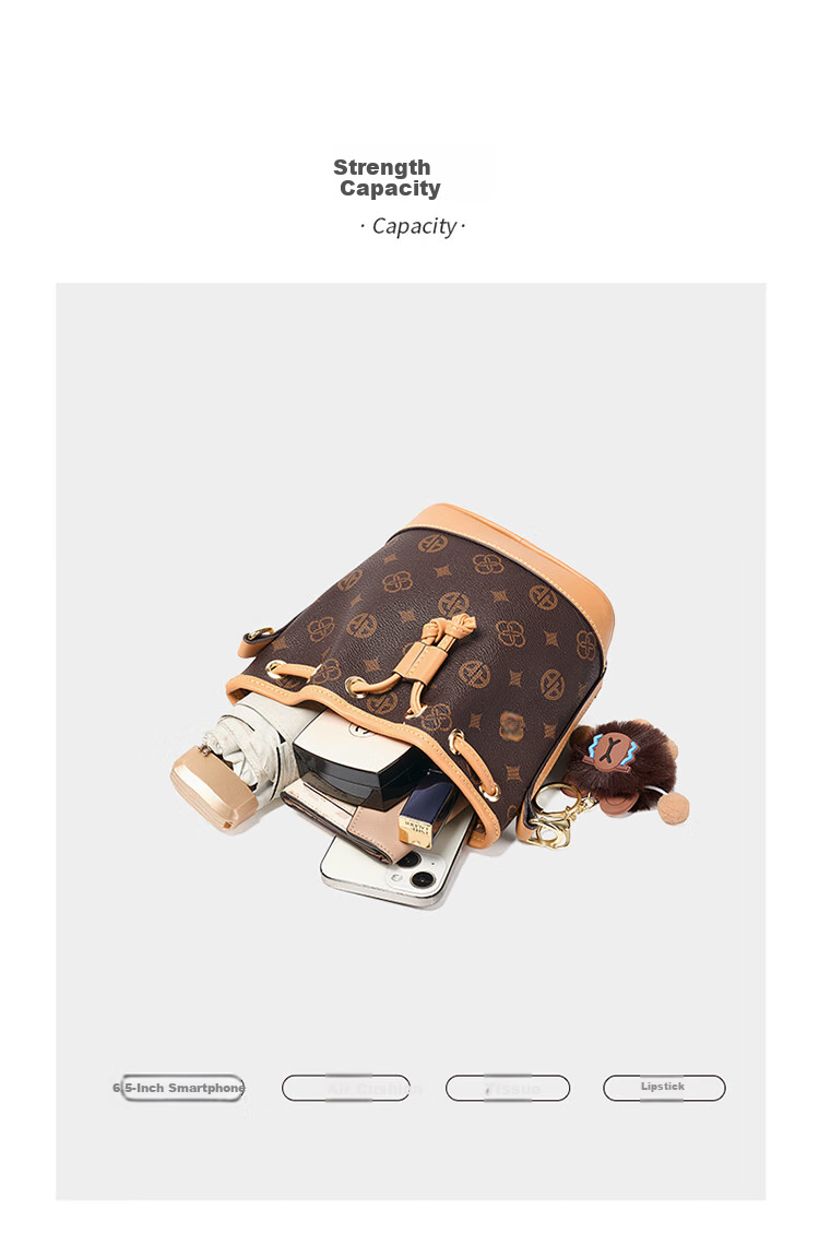 Aokang Women's Handbag, Trendy Large Capacity Bucket Bag, Light Luxury Crossbody Shoulder Bag, Birthday Gift for Girlfriend Or Wife 9