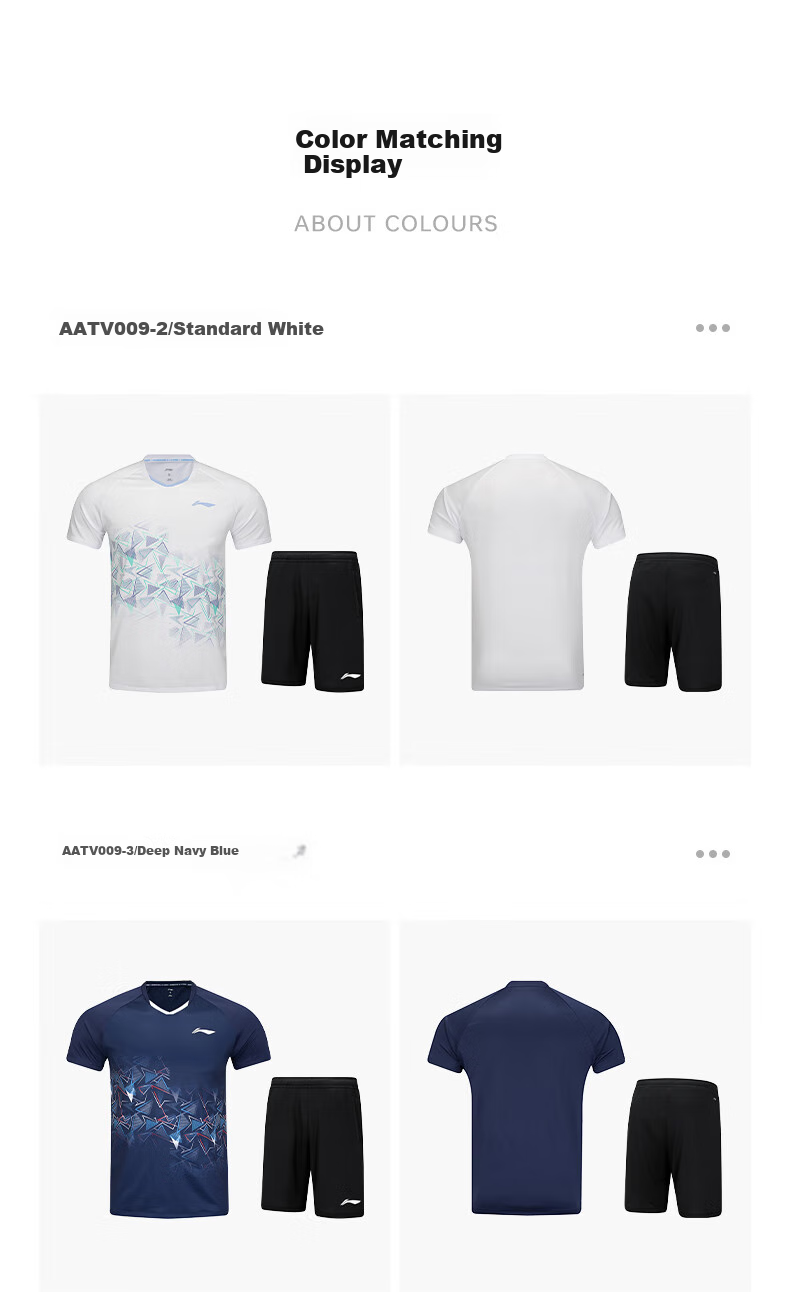 Li-Ning Badminton Outfit, Unisex Competition Set, Two-Piece Club Series Sportswear, Team Uniform 3