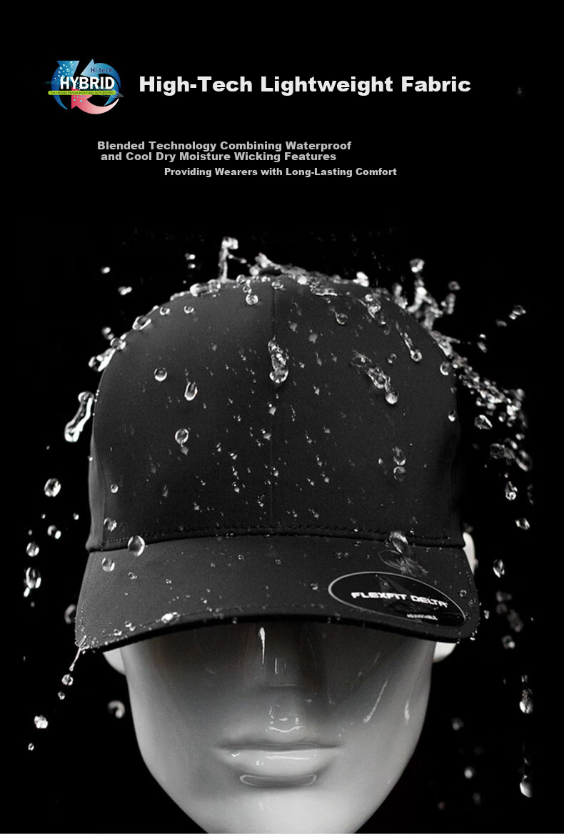 FLEXFIT DELTA180 Celebrity-Style Wide Brim Baseball Cap, Outdoor Sun Protection, Full Enclosure Visor Hat, L/XL 8