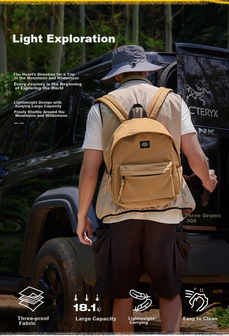 Dickies Hiking Backpack for Men, Lightweight Large Capacity Trekking And Cycling Pack, Water-Resistant Rucksack for Outdoor Activities 2