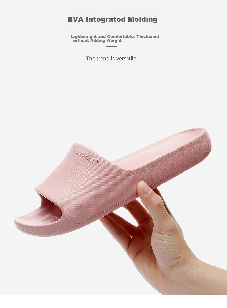 GUOLUOFEI Squishy Slippers for Men And Women, Summer Non-Slip Large Size Bathroom Shower Thick-Soled Sandals, Khaki, Size 40-41 4