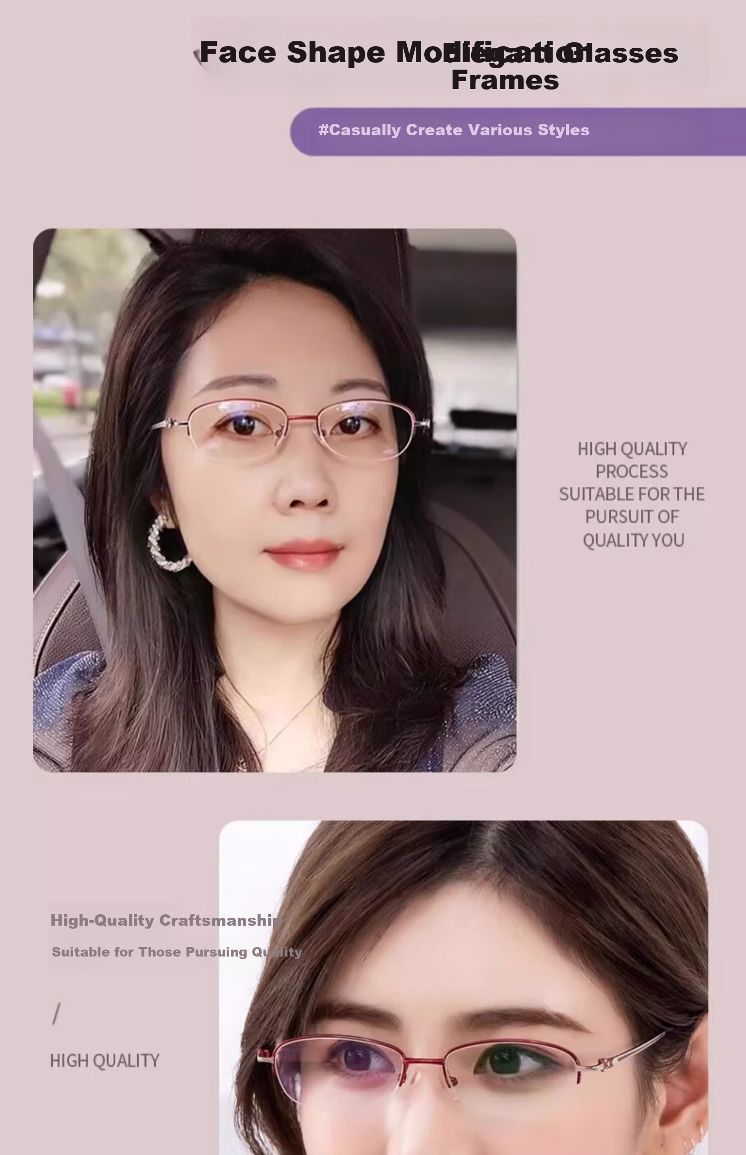 GOGOSOON Reading Glasses for Women, Anti-Blue Light Radiation, High-Quality Genuine Brand, High-Definition Presbyopic Glasses for Middle-Aged And Elderly, Fashionable Reading Glasses for Back to School 4