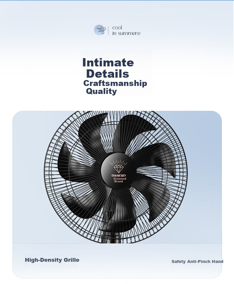 Diamond Brand [18 Inch + Pure Copper Motor + Level 1 DC Inverter] Household Standing Floor Fan Adjustable Industrial Fan Strong Wind DFS-ZFM05L 13