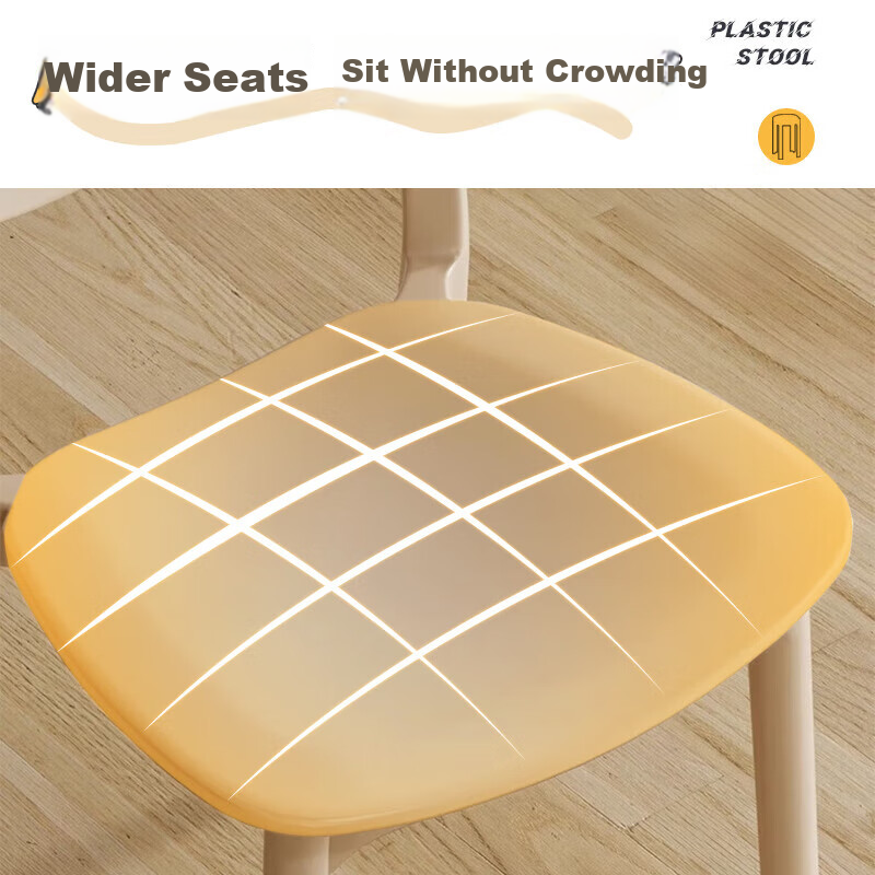 Quanpinwu Dining Chair Stool Plastic Chair Office Chair with Backrest, Leisure Chair, Desk Chair, Study Chair, Dressing Chair, Computer Chair