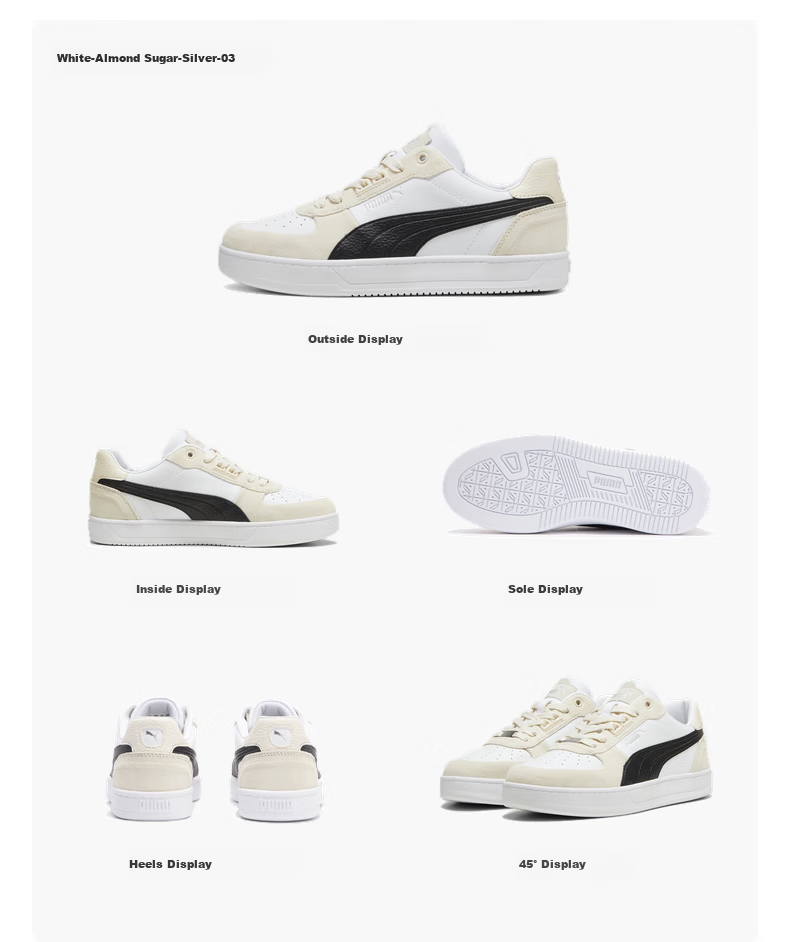 PUMA Versatile Casual White Sneakers for Men And Women, New Summer Skateboard Shoes, Sports Shoes CAVEN 395080 38 12