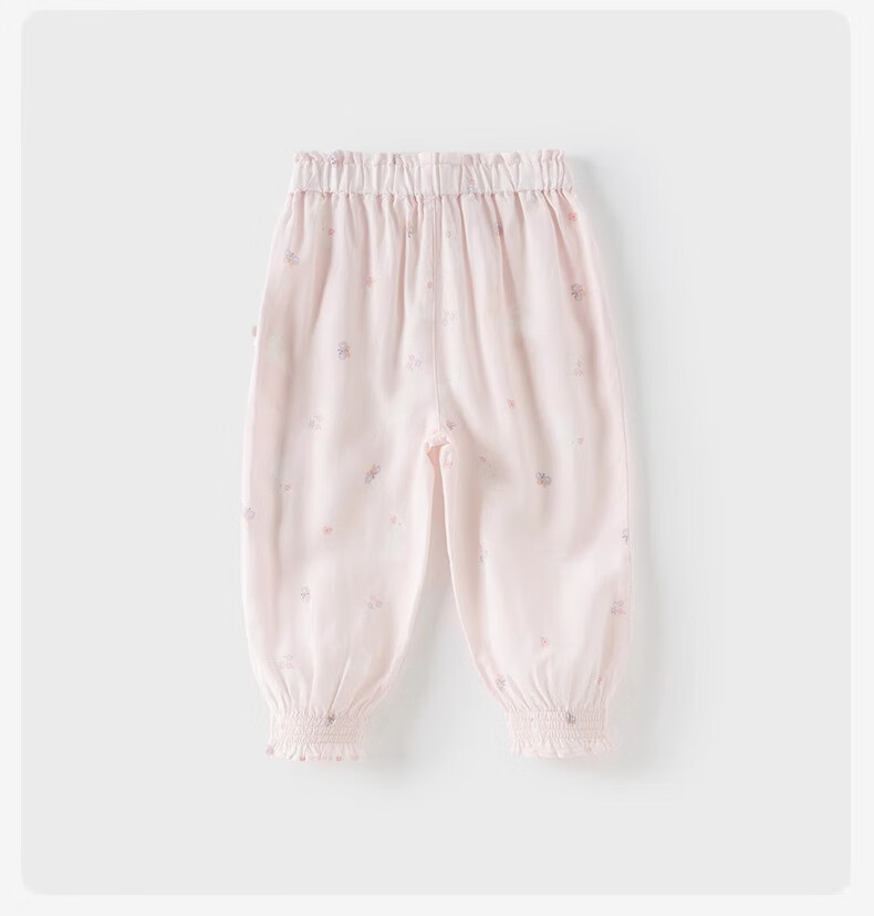 DAVE & BELLA Children's Mosquito-Repellent Pants, Girls' Antibacterial Cooling Trousers, Baby Girl's Ankle-Tied Pants, Summer Wear 17