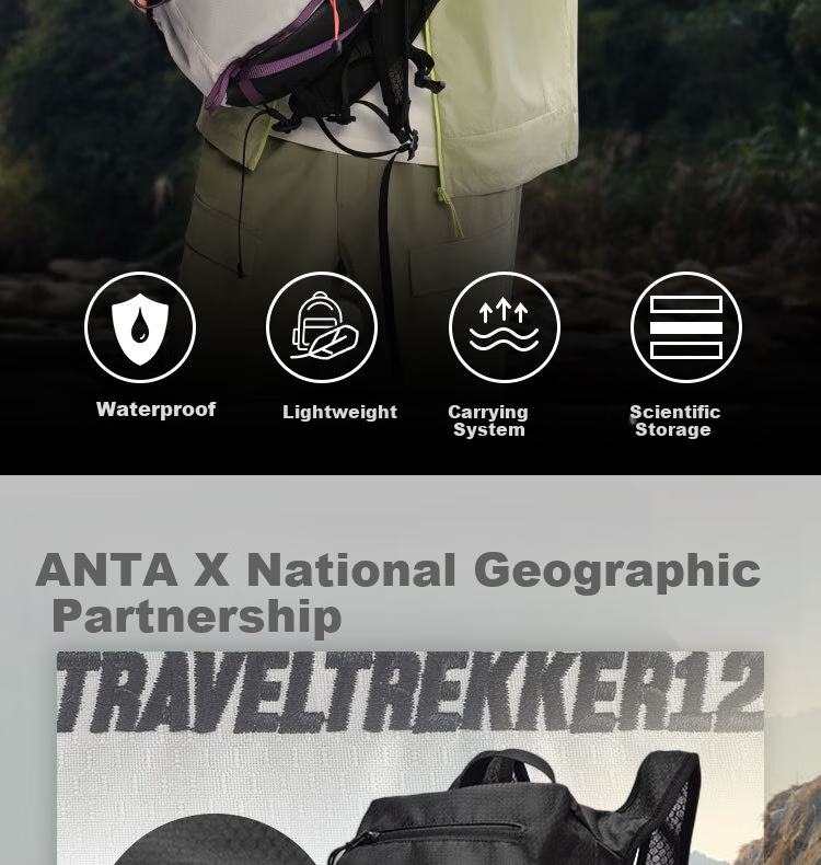 Anta × National Geographic [Wang Yibo Edition] TT12 Outdoor Baichuan Backpack Double Shoulder Travel Hiking Bag 1