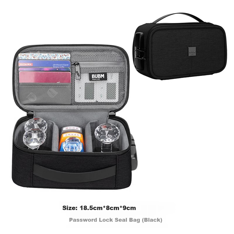 Biyoumei Seal Storage Bag with Lock, Seal Organizer Pouch, Financial Stamp Holder, Stamp Box, Stamp Case, Official Seal Storage Bag