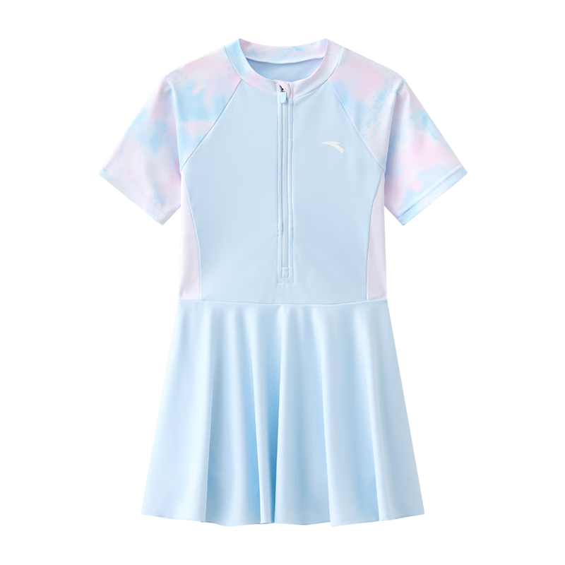 ANTA Children's Swimsuit, One-Piece Swimwear for Girls, Professional Training Swimwear for Kids, Students And Toddlers, Sun Protection, Chlorine-Resistant, Quick-Drying Swimwear