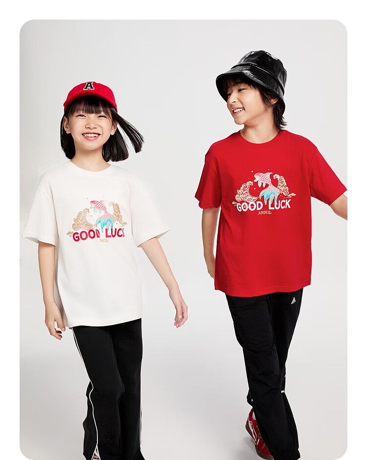 Annil Children's Clothing, Boys And Girls Round Neck Short-Sleeve T-Shirt, 2025 Summer New Pure Cotton, Sports Casual Quick-Dry Breathable 14