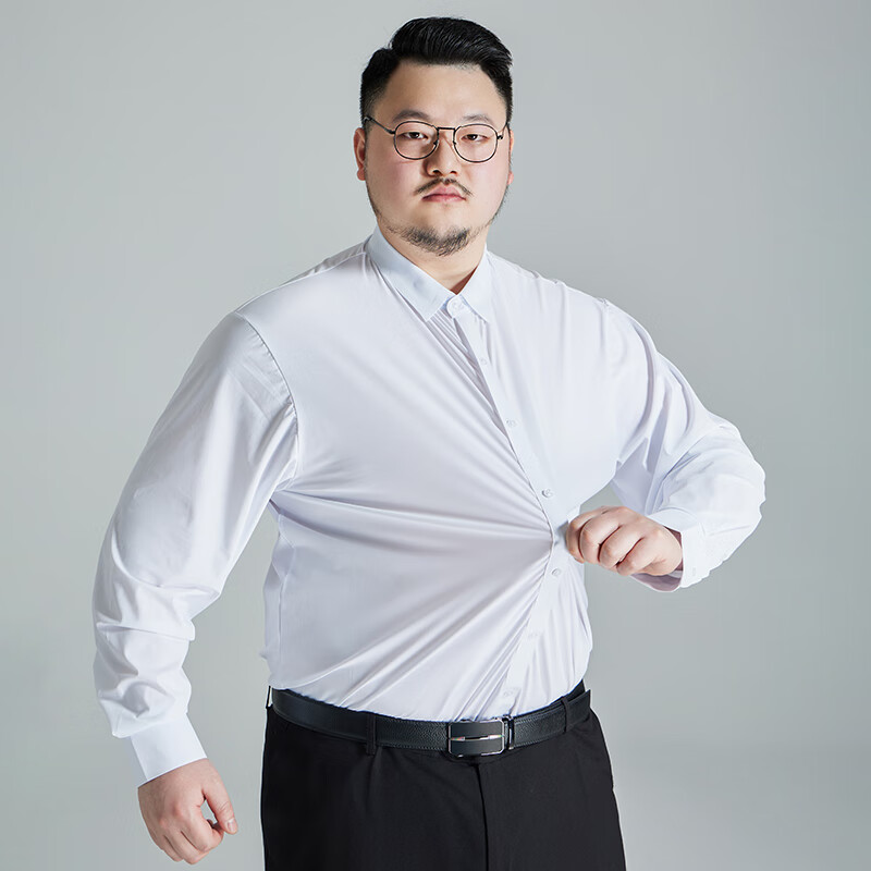 Ayoupang Plus Size Pullover Shirt, Wrinkle-Resistant Seamless Long-Sleeve Blouse, Business Casual Work Undershirt for Me 5