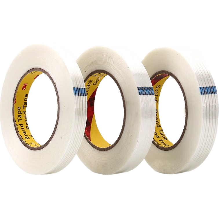 3M Transparent Strong Adhesive Tape Fiberglass Cloth 8915 for Fixing And Bundling, High Tensile Strength, Residue-Free, Heat-Resistant, 10mm*55m Single Roll