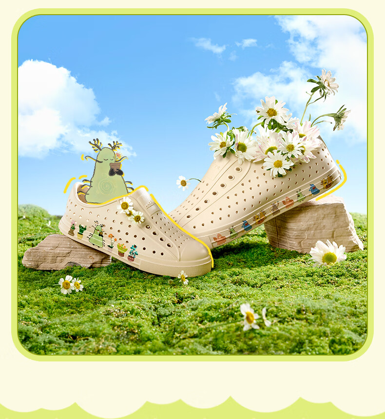 Native Perforated Shoes Guardian Series Outdoor Beach Sandals for Men And Women, Summer Slippers, Non-Slip, Odor-Resistant, Breathable, Versatile 4