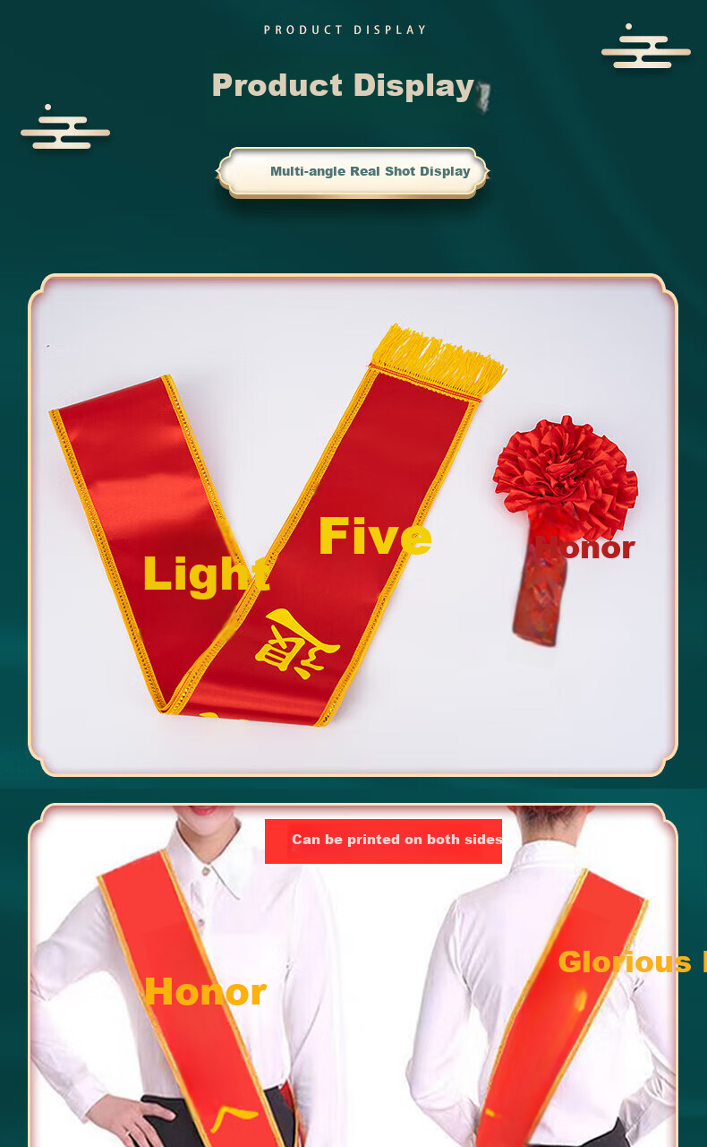 Youxueku Satin Ribbon High-End Ceremonial Award Banner Certificate, Honorable Enlistment, 1 Piece, Popular Product 3