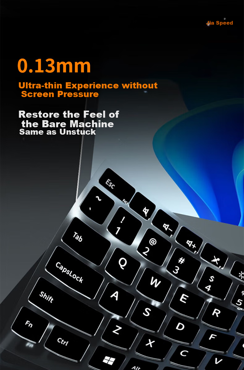 Jiasu Lenovo ThinkBook14+ AI Yuanqi Black Keyboard Cover for 2026/25/24 Models, 14.5-Inch Laptop Keyboard Protective Film, Black Dust-Proof Cover, Slim And Lightweight 2