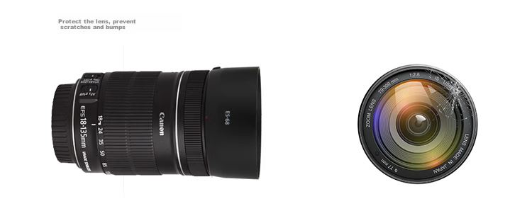 Earlymen Lens Hood EW-53 for Canon M50/M50II/M200/M62 RF-S18 STM Lens Hood, 49mm Lens Hood for Mirrorless And DSLR Cameras 2
