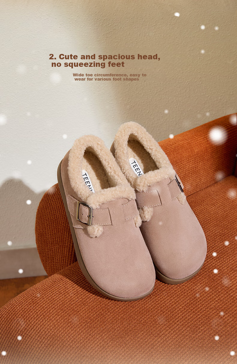 TEENMIX Women's Birkenstock Style Fleece Lined Warm Fur Shoes Autumn Winter Commuter Snow Boots 7