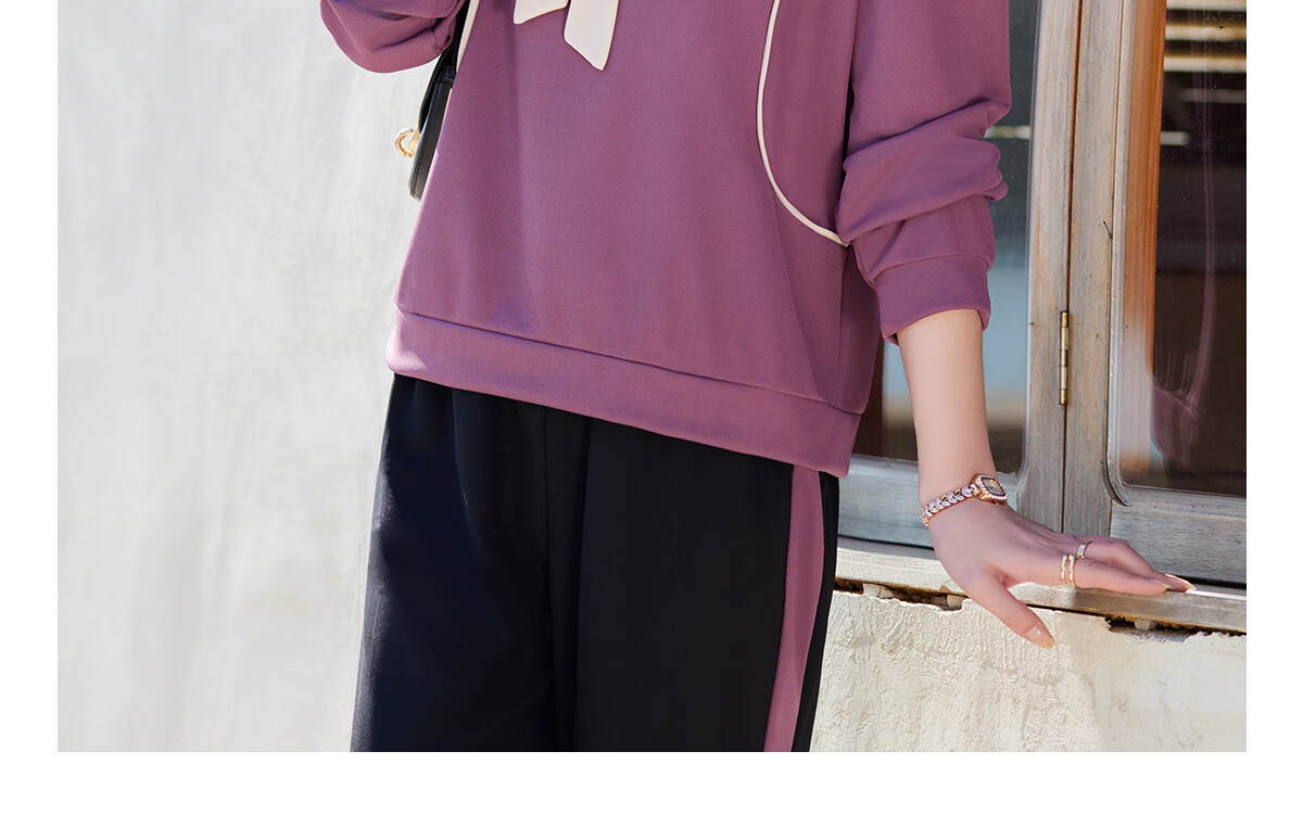 Yuzhaolin Mom Spring Sports Suit Middle-aged and Elderly Women's Long Sleeve Sportswear Two-piece Set Y51K051 33