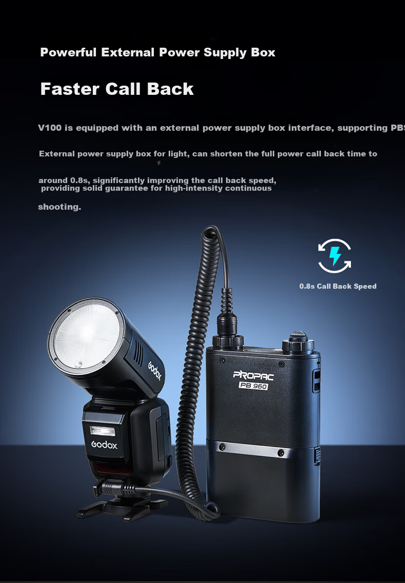 Godox [Flagship New Product] V100C Touchscreen Hot Shoe Flash, High-Speed Sync TTL, Lithium Battery, Hot Shoe Mount, Pocket Light, Portable for Outdoor Shooting And Weddings, Official Standard Configuratio 11