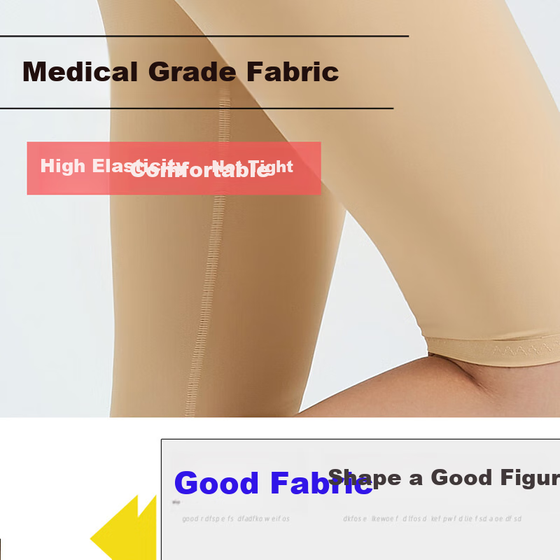 Darenyouxi 26 New Shapewear Leggings, Slimming Body Shaper Pants, Post-Liposuction Shaping Tights, Black Knee-Length Shorts, Size S