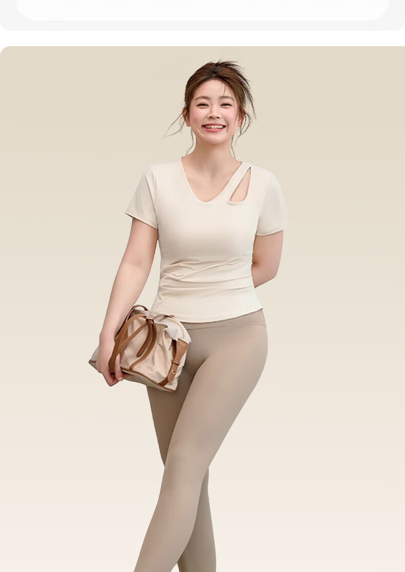 XUEXIMAN Plus Size Women's Yoga Short Sleeve Quick-Dry Sports T-Shirt Slim Running Top Pilates Training Fitness Wear 11