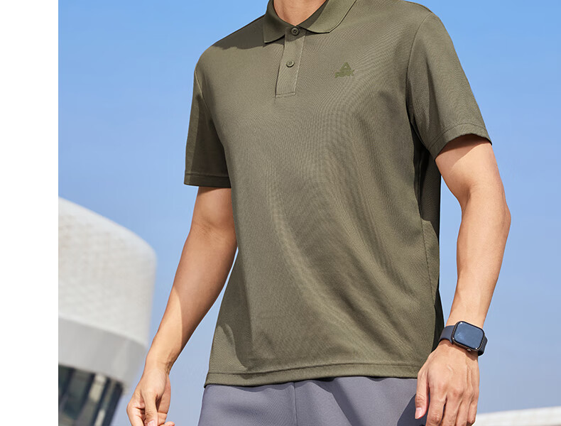 PEAK Polo Shirt for Men, Summer New Style, Sports Fitness Business Top, Breathable Casual T-Shirt, Loose Short Sleeve DF652241 25