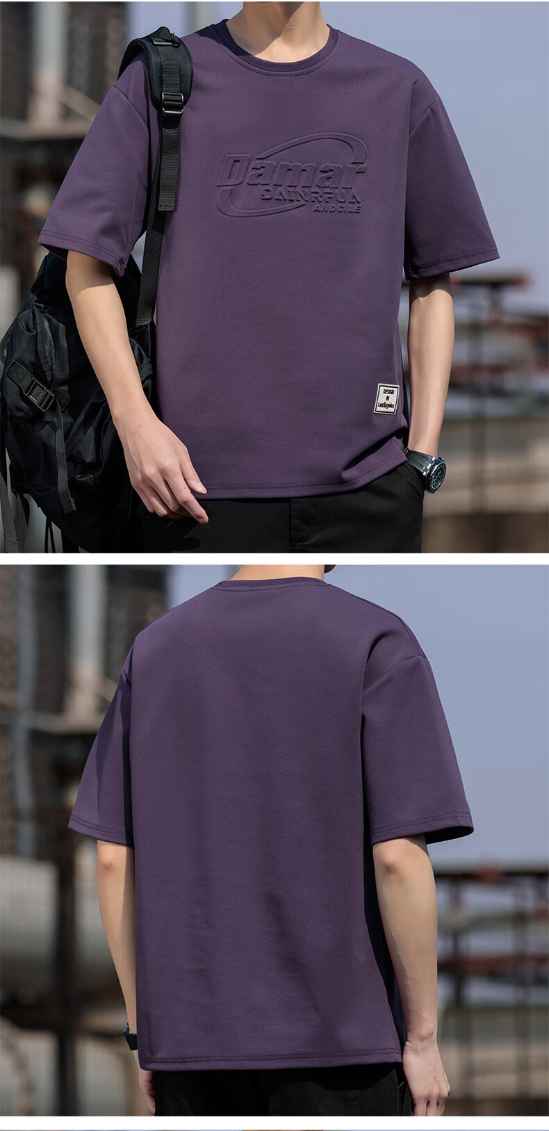 Touhaoqingnian Short Sleeve T-Shirt for Men, 7A Antibacterial Cooling Quick-Dry Plus Size Solid Color Loose Breathable Undershirt Top, Gray, M 6