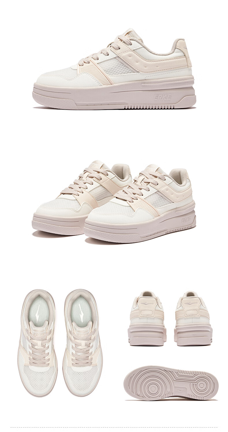 ERKE Women's Sneakers, Summer New Style Breathable Versatile Casual Shoes, Thick-Soled Comfortable Sports Shoes | Wanku 3 13