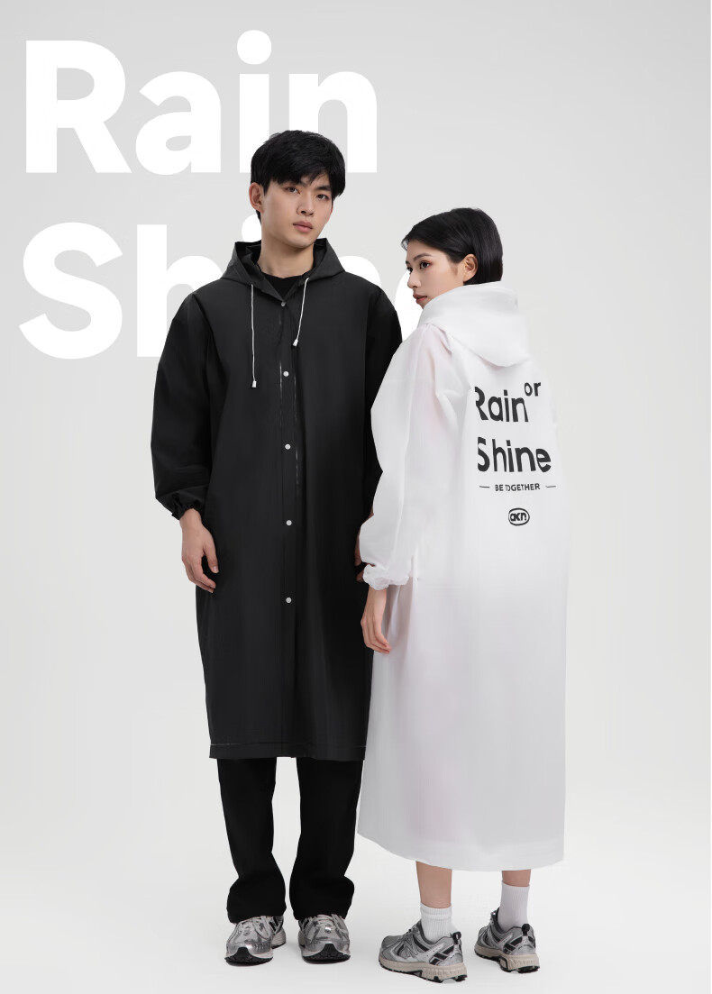 AIKANGNI Disposable Raincoat, Thickened Portable Heavy-Duty Rain Poncho for Electric Bikes, Long Adult Raincoat, Black 5