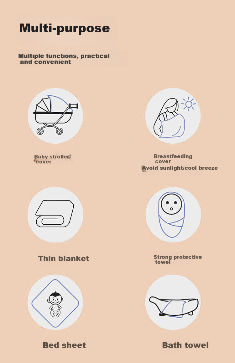 Aibaoshi Baby Swaddle, Pure Cotton, Newborn Hospital Wrap, Anti-Startle Blanket, Miitu Private Language, S866 13