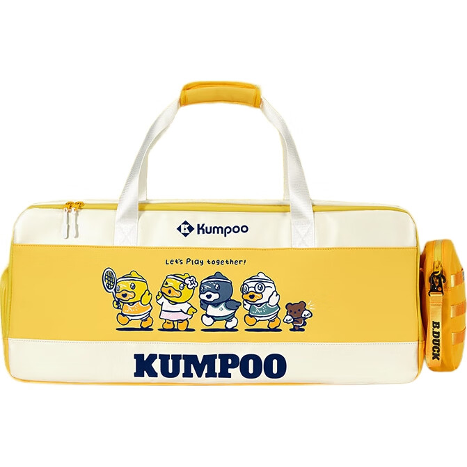 KUMPOO [Duck Collaboration] Badminton Bag, Large Capacity, Handheld And Shoulder Strap, Multifunctional Racket Bag, KB-369