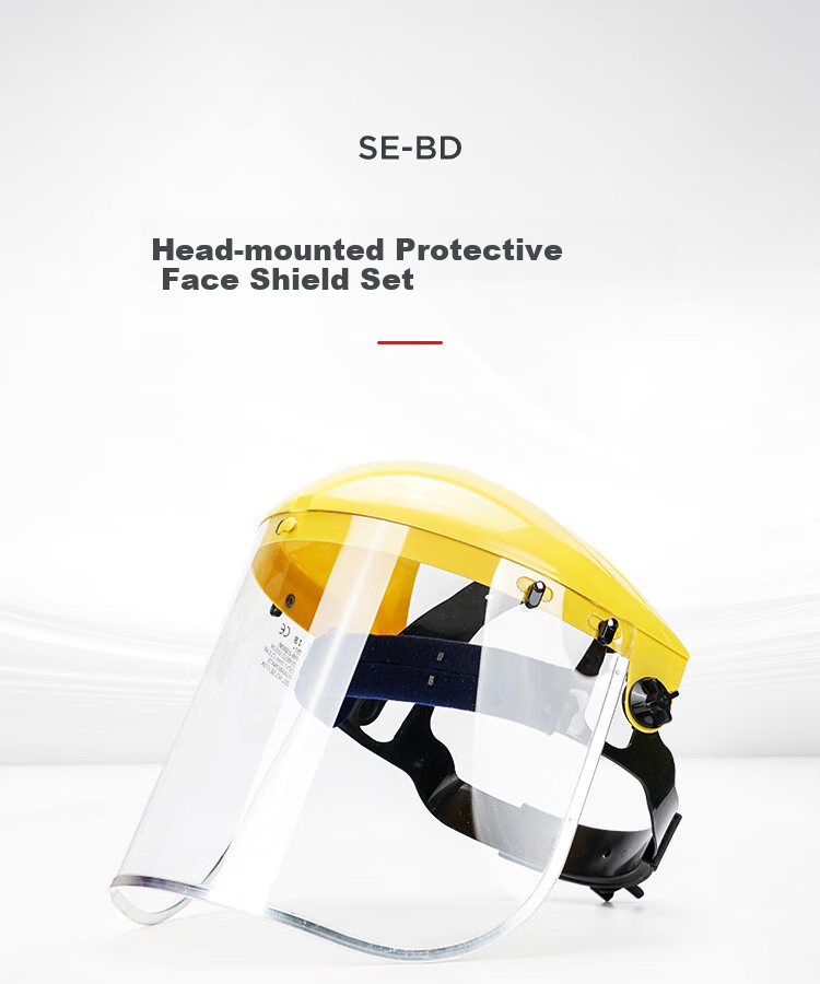 Honeywell Impact-Resistant Face Shield, Protective Mask BD-176B Helmet Mount + SE-173A Face Screen, 1 Set 2