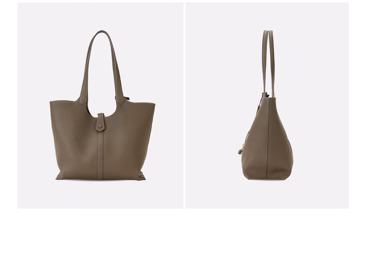 Hush Puppies Women's Handbag New Large Capacity Tote Bag, Cowhide Shoulder Bag, High-End Commuter Bag, Birthday Gift for Girlfriend 11