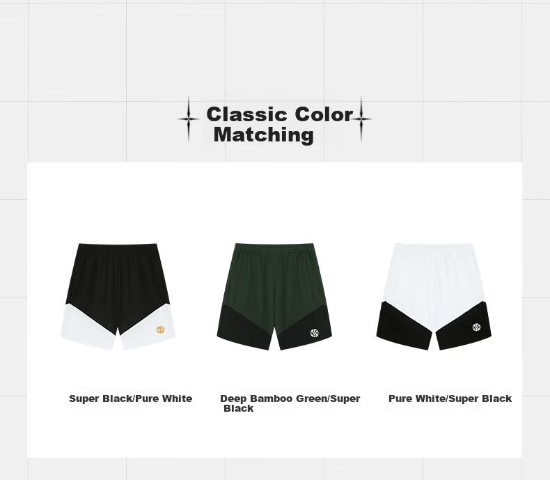 361° Men's Pants, Spring And Summer Loose-Fit Color Block Knitted Shorts, Casual Outdoor Basketball Sports Pants, 652521706-3 14