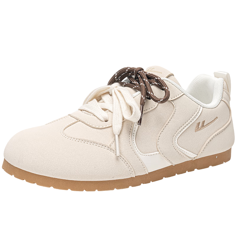 Warrior Women's Casual Ballet Style Sneakers Spring Summer Beige Size 36 Comfortable Soft Sole Fashionable Versatile Shoes