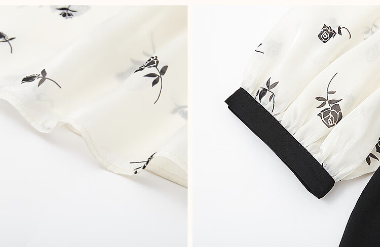 Demana [Smooth 80D Slub] Summer Elegant Loose Waist Ruffle Hem Printed Colorblock Women's Dress 12