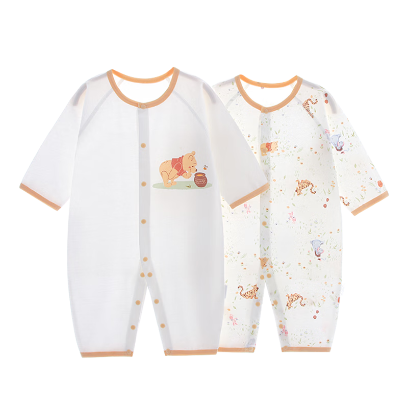 Disney Baby Clothes, Newborn Summer Thin Onesie, Full Moon Baby Hundred Days Sleepwear, Viny 2 Pieces, 59cm
