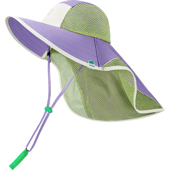 Kocotreekk Kids Sun Protection Hat Large Brim Boys Girls UV Protection Sunshade Hat with Neck Flap