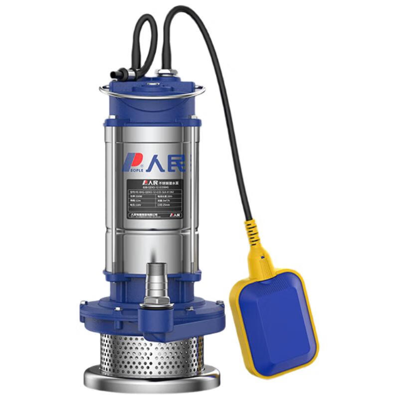 People Stainless Steel Submersible Pump 220V Clean Water Pump High Flow High Lift Household Well Water Pump Rural Irrigation Pump