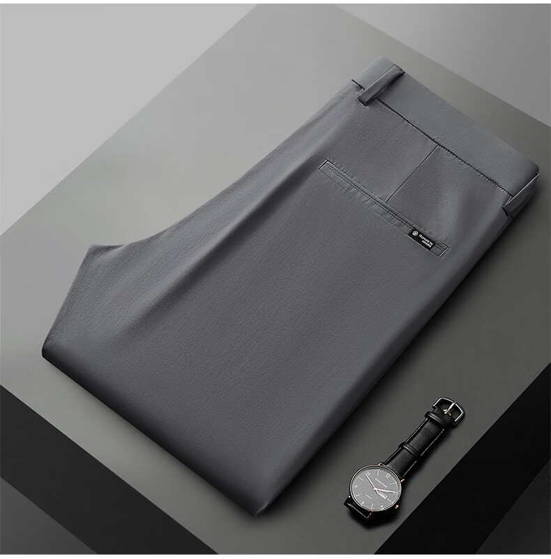 Ayoupang Lightweight Luxury Plus Size Three-Proof Business Casual Men's Loose Fit Extra Large Straight Leg High Elasticity Trousers 14