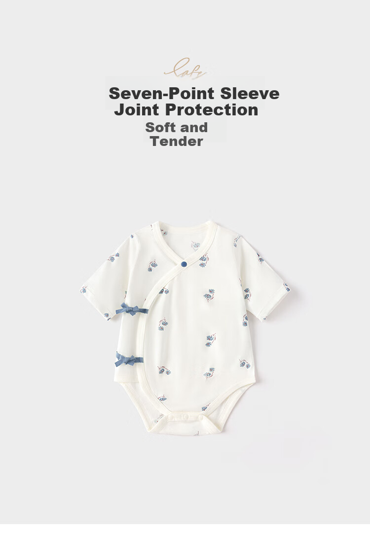 Babylove Newborn Onesie, Summer Thin Breathable, 7/8 Sleeve Triangle Bodysuit, Pure Cotton Baby Clothes, Summer Outfit 2